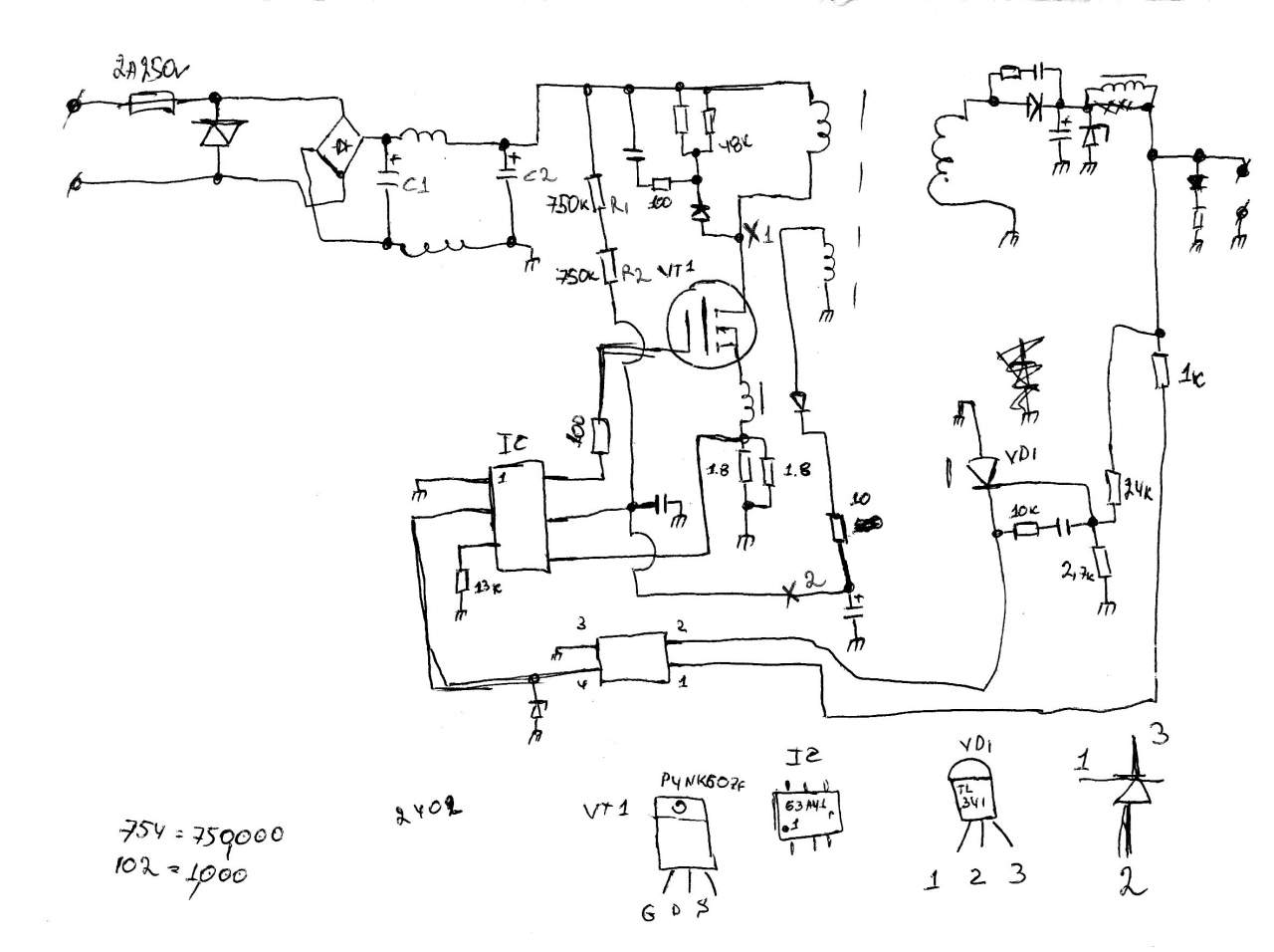 Ob2263 схема блока питания